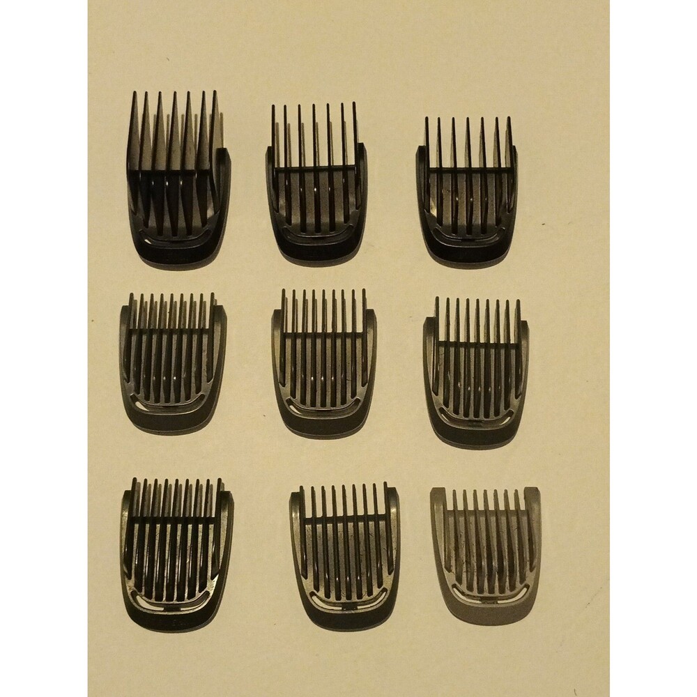 Philips Norelco MG3750/50 Parts Lot w/ Hair Comb Guard Guides/Charger